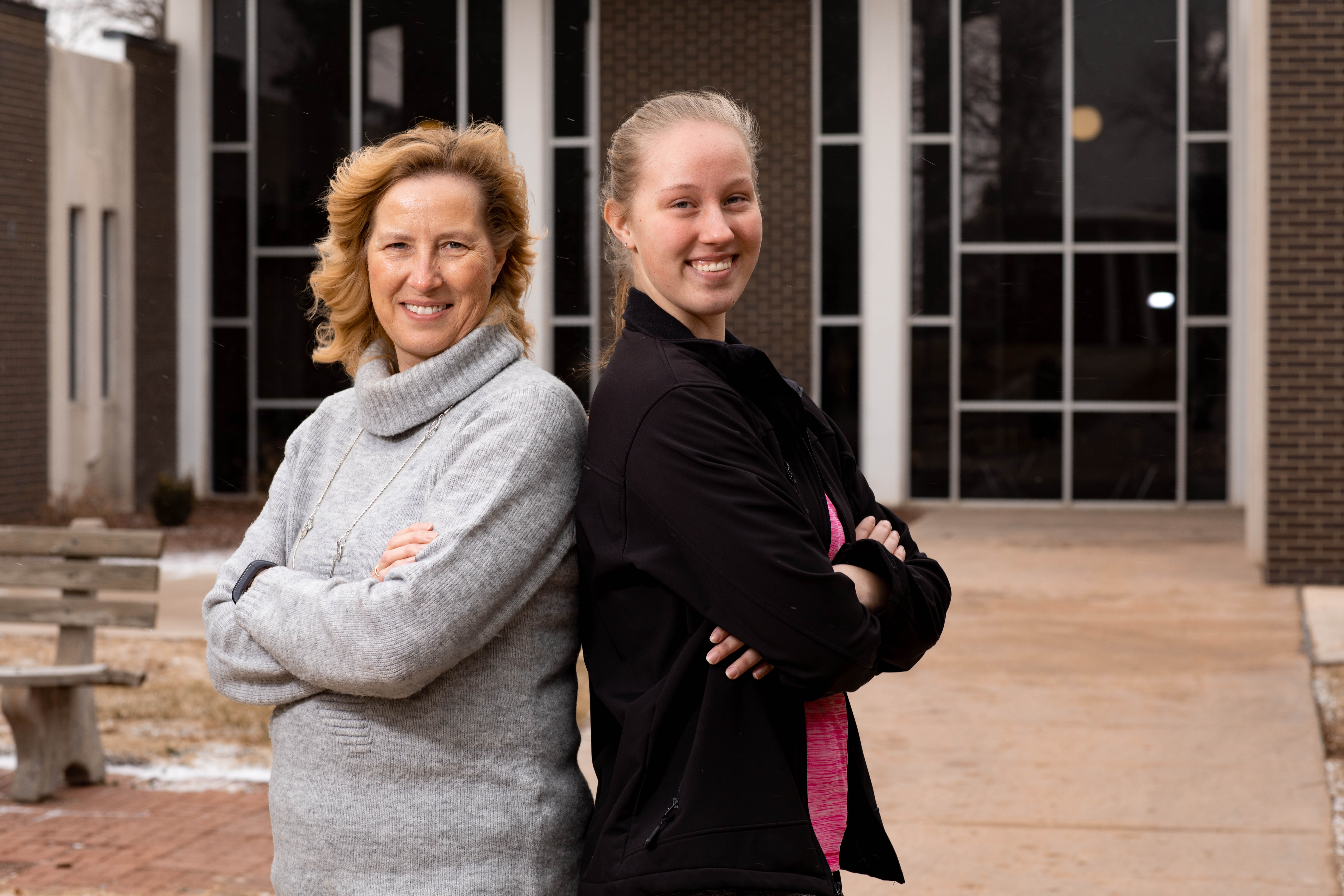 Kris Anderson (left) poses with her daughter Maryann, who is a homeschooled high school student using Barton classes as dual credit. 